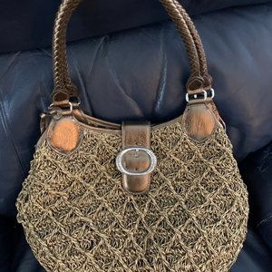 Brighton new Straw and Leather Handbag